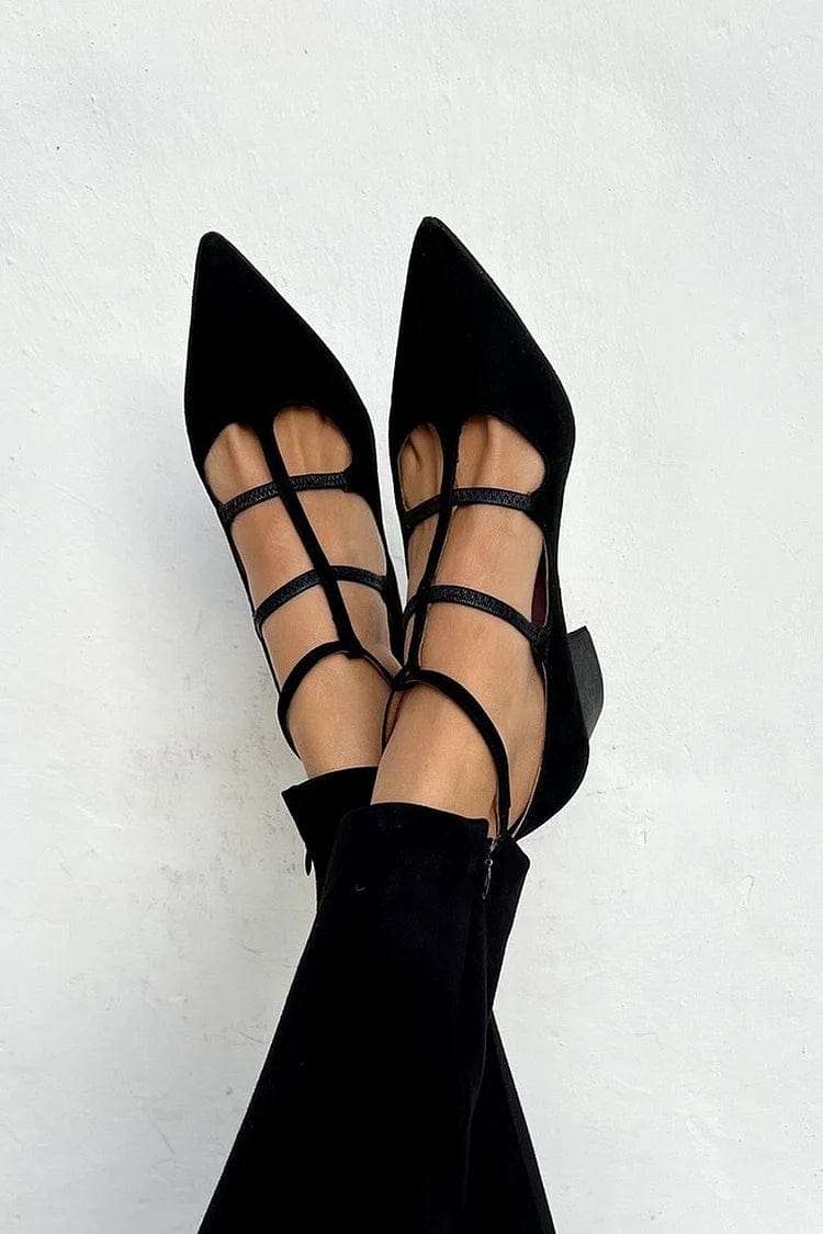 Lavinia | Pointed-Toe Pumps with Elegant Cross-Strap Design
