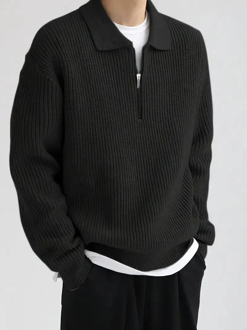 Emeric | Contemporary Slim-Fit Quarter-Zip Sweater