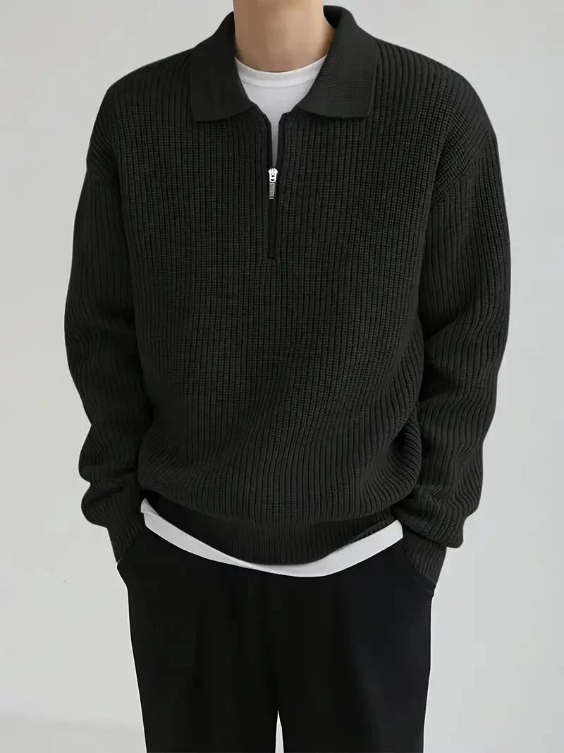 Emeric | Contemporary Slim-Fit Quarter-Zip Sweater