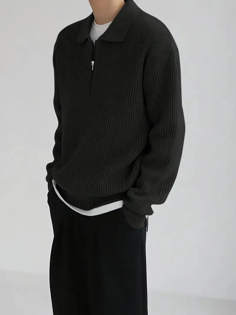 Emeric | Contemporary Slim-Fit Quarter-Zip Sweater