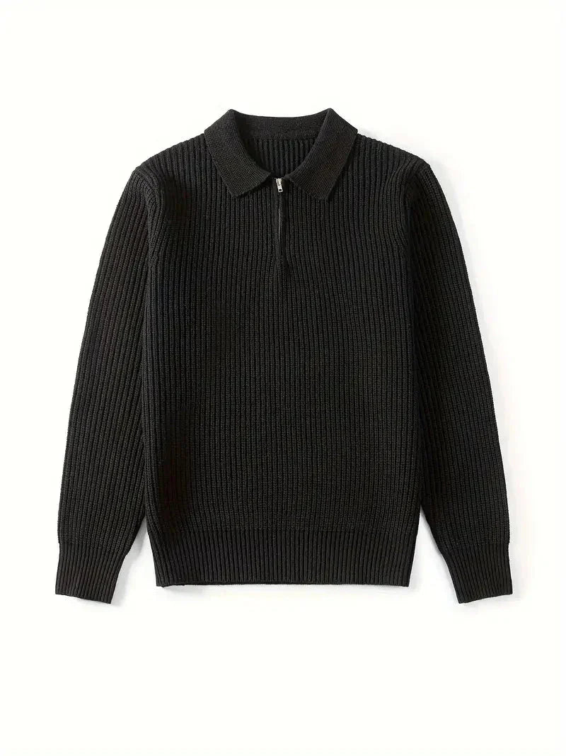 Emeric | Contemporary Slim-Fit Quarter-Zip Sweater