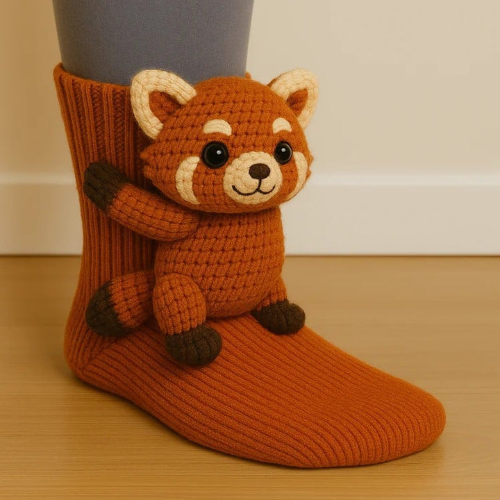 Aristea | Soft Cozy Animal-Knit Pattern Socks
