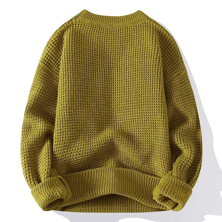 Silas | Textured Honeycomb Knit Sweater with Refined Fit