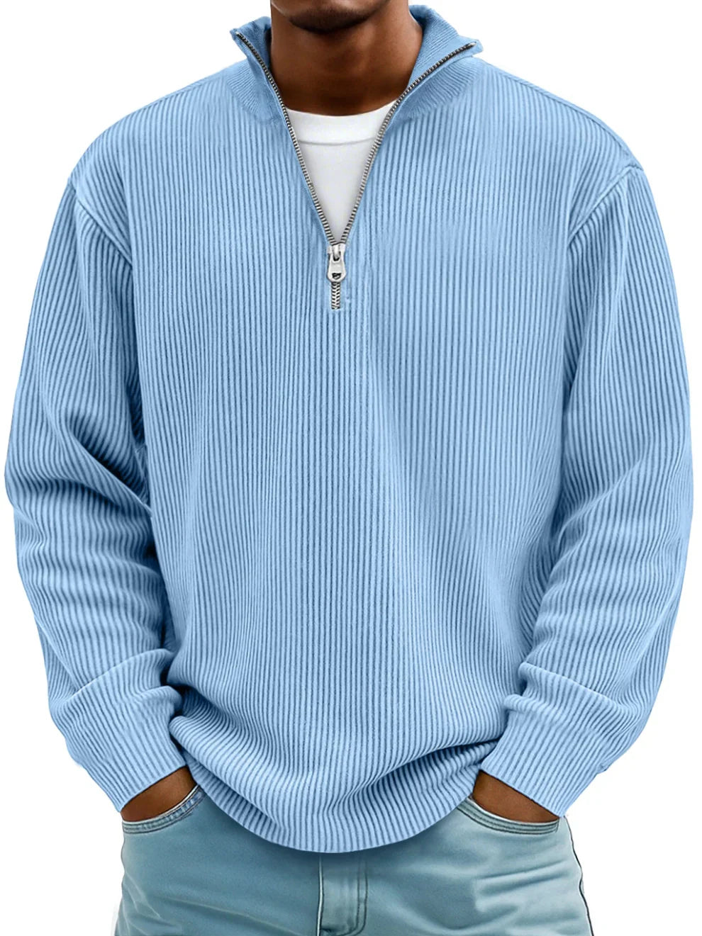 Zev | Half-Zip Knit Sweater with Modern Tailored Fit