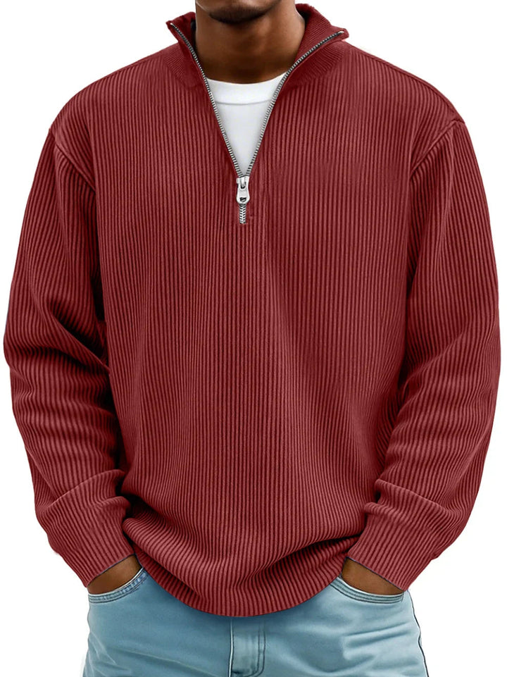 Zev | Half-Zip Knit Sweater with Modern Tailored Fit