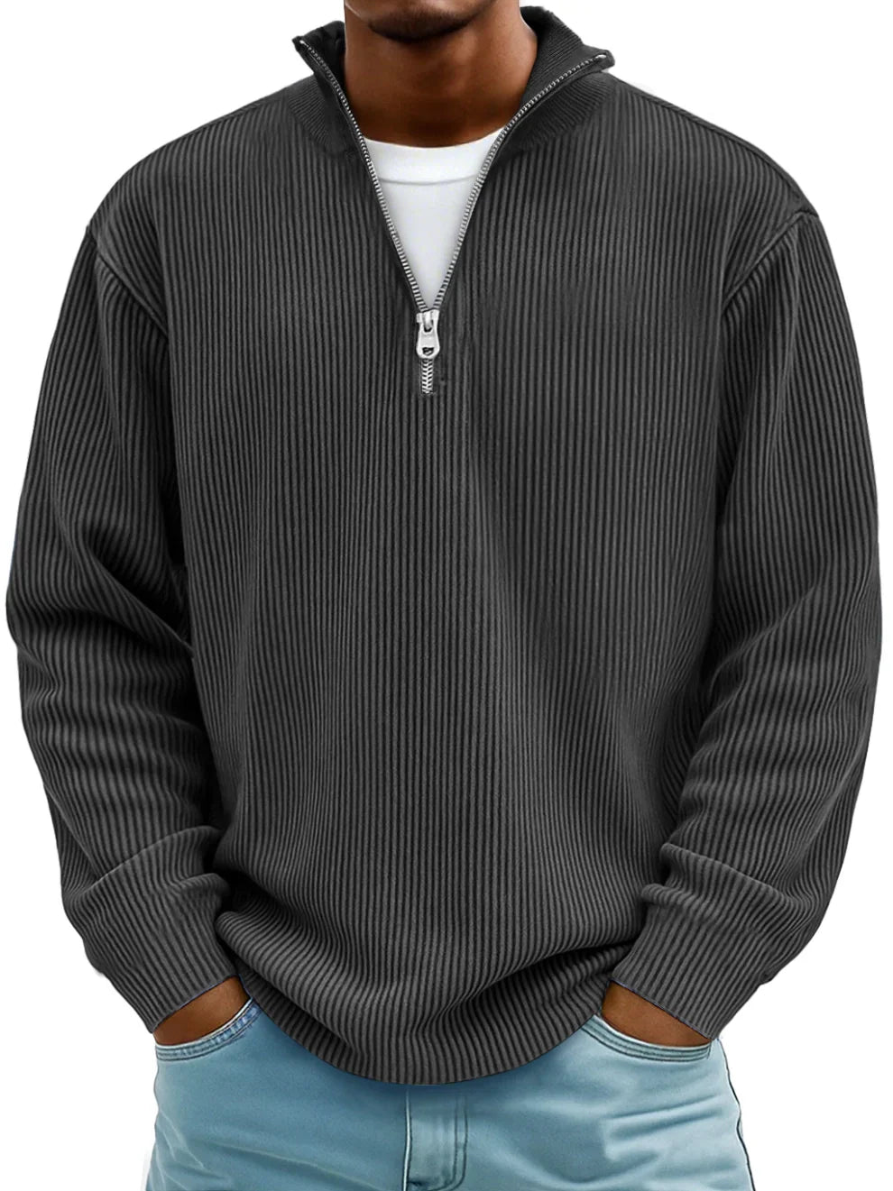 Zev | Half-Zip Knit Sweater with Modern Tailored Fit