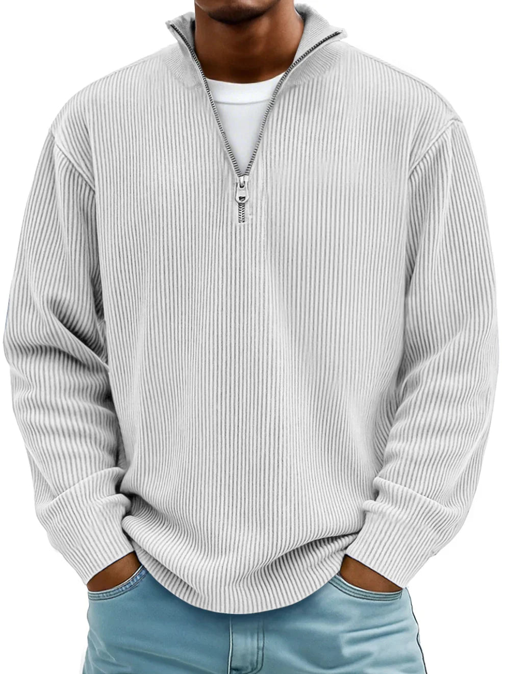Zev | Half-Zip Knit Sweater with Modern Tailored Fit