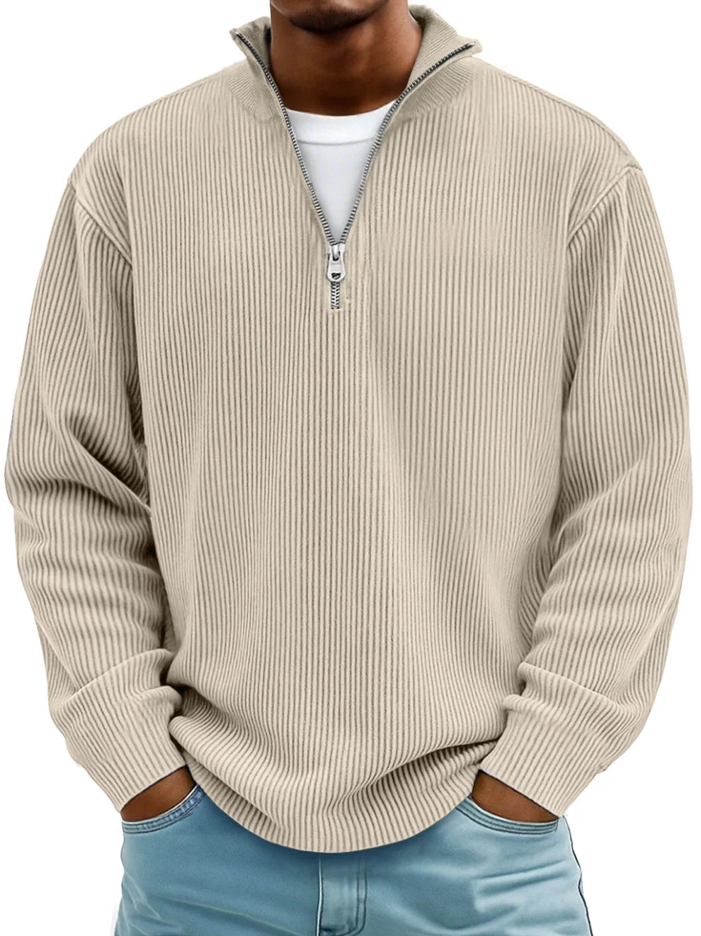 Zev | Half-Zip Knit Sweater with Modern Tailored Fit