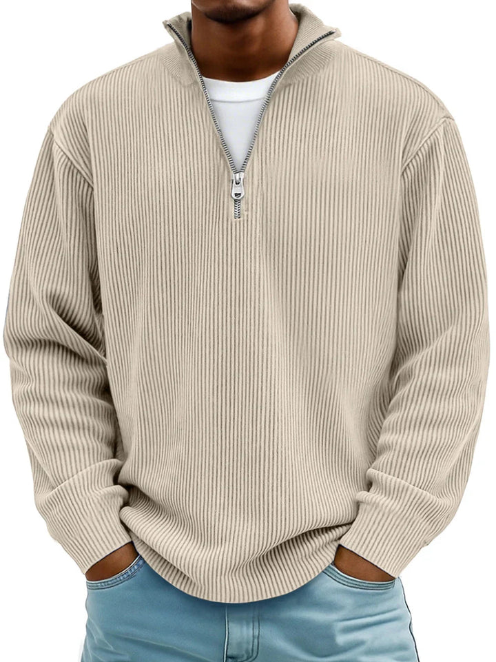 Zev | Half-Zip Knit Sweater with Modern Tailored Fit