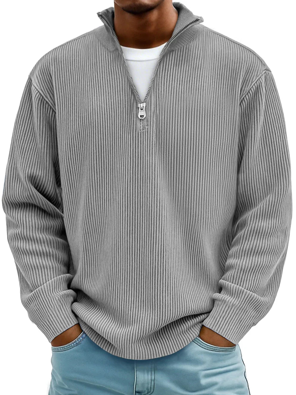 Zev | Half-Zip Knit Sweater with Modern Tailored Fit