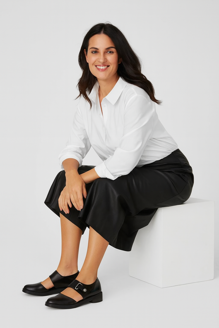 Lina | Classic Buckle Mary Jane Flat Shoes