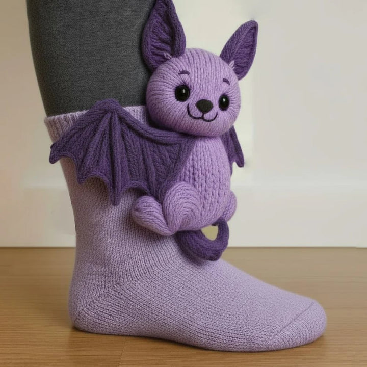 Aristea | Soft Cozy Animal-Knit Pattern Socks
