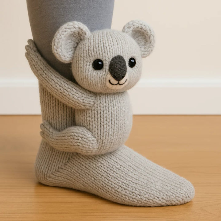 Aristea | Soft Cozy Animal-Knit Pattern Socks