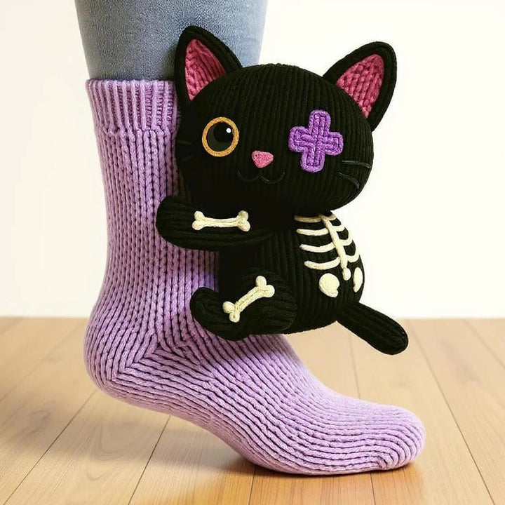 Aristea | Soft Cozy Animal-Knit Pattern Socks